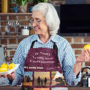 Custom Photo Collage Gifts for 70 Year Old Woman Apron