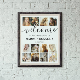 Custom Photo Collage Graduate Welcome Poster