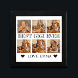Custom Photo Collage Grandma Gift Best Gigi Ever Gift Box<br><div class="desc">If you're looking for the perfect gift for your mother on Mother's Day, look no further than our custom photo collage jewellery box! This beautifully crafted box is the perfect way to keep all of her cherished memories together. Plus, it makes a great gift for any other special occasion -...</div>