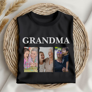 Custom Photo Collage Grandma – Personalised Family T-Shirt