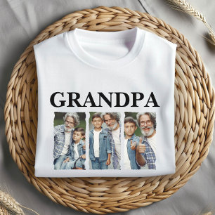 Custom Photo Collage Grandpa – Personalised Gift T-Shirt