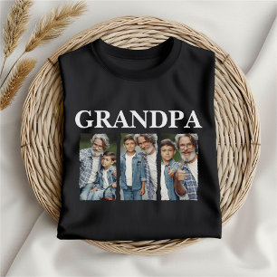 Custom Photo Collage Grandpa – Personalised Gift T-Shirt