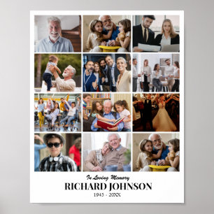 Custom Photo Collage Grid 12 Pictures 8x10 16x20 Poster