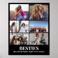 Custom Photo Collage Grid 6 Pictures 11x14 22x28