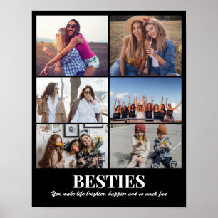 Custom Photo Collage Grid 6 Pictures 11x14 22x28 Poster