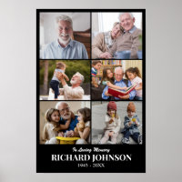 Custom Photo Collage Grid 6 Pictures 12x18 24x36