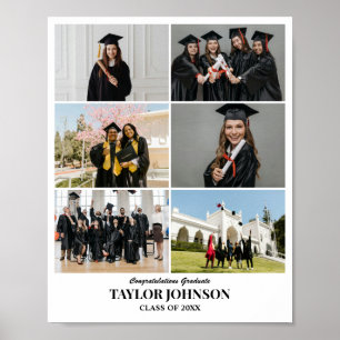Custom Photo Collage Grid 6 Pictures 8x10 16x20 Poster