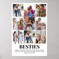 Custom Photo Collage Grid 9 Pictures 12x18 24x36