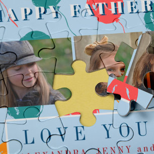 Custom photo collage love dad Father's Day gift Jigsaw Puzzle