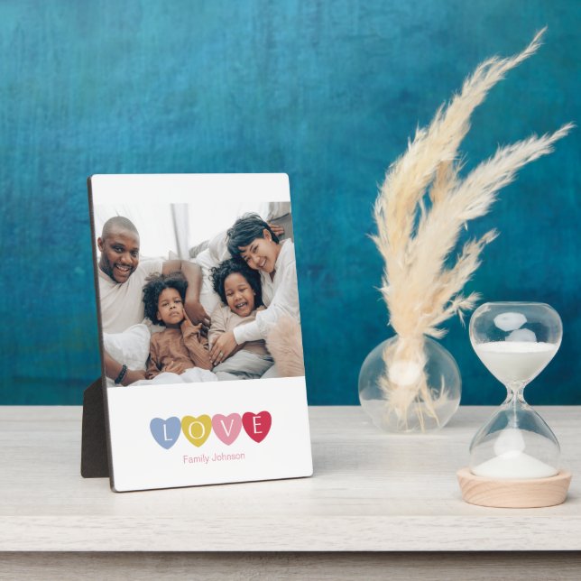 Custom photo collage love family photo display plaque (Side)