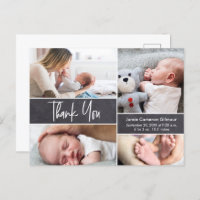 Custom Photo collage modern chalkboard baby boy