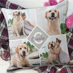 Custom Photo Collage Monogram Name Dog Cushion<br><div class="desc">Celebrate your best friend with a custom Monogram Pet Photo Collage Pillow . When you have so many fun memories and photos , one photo isn't enough . Our Dog Photo Pillow has eight photos total . Pillow is double sided , four front , four back . Whether you have...</div>