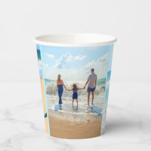 Custom Photo Collage Paper Cups Your Photos Design