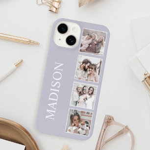 Custom Photo Collage Personalised Lavender iPhone 14 Case