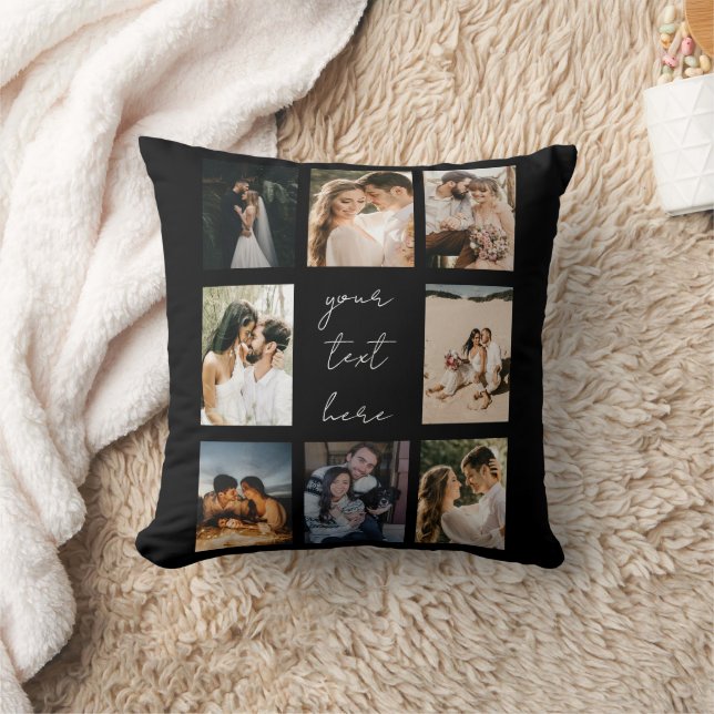 Custom Photo Collage Personalised Picture Family Cushion (Blanket)