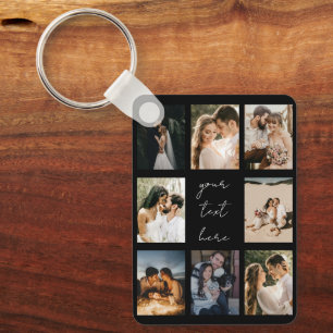 Custom Photo Collage Personalised Picture Family Key Ring