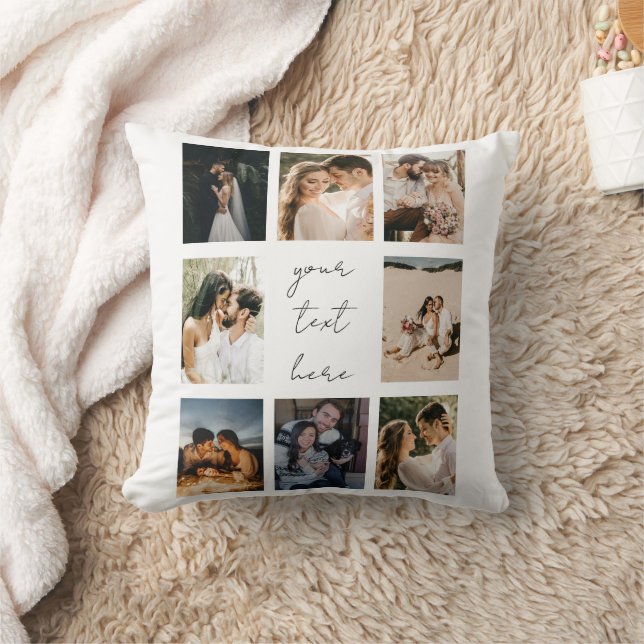 Custom Photo Collage Personalized Picture Family Cushion (Blanket)