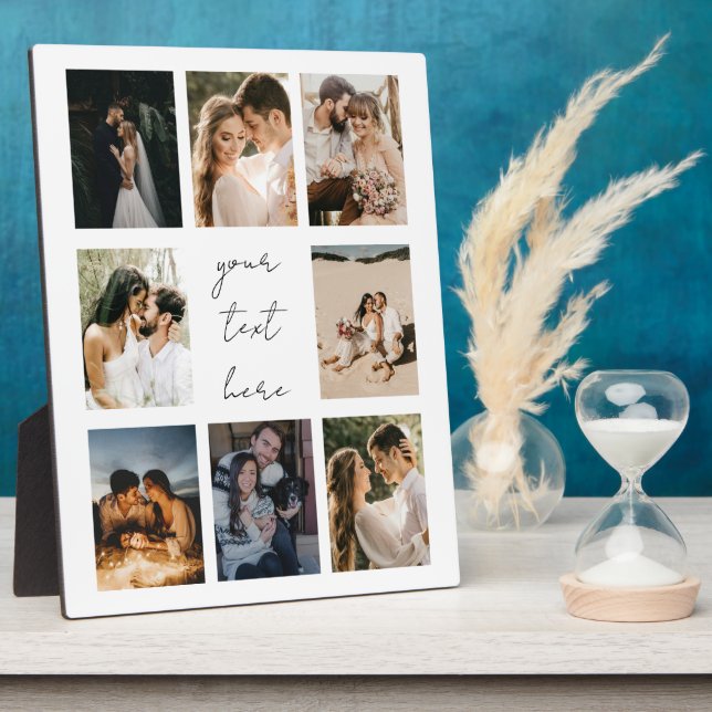 Custom Photo Collage Personalized Picture Family Plaque (Side)