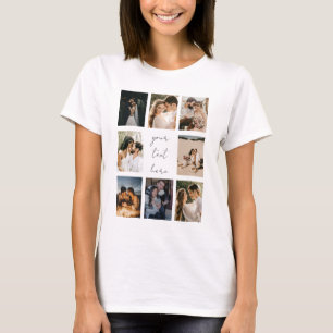 Custom Photo Collage Personalized Picture Family T-Shirt