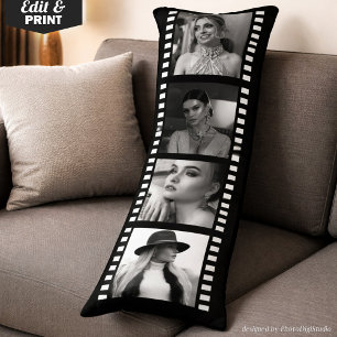 Custom Photo Collage Pillow, Movie Film Strip  Body Cushion