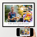 Custom Photo Collage Poster Family Quote Modern<br><div class="desc">Create your own poster to celebrate the everyday moments and the silly sayings that make your family unique! Upload three photos, and personalize the text with a name, and a fun quote or saying that everyone knows and loves. This editable template showcases a simple photo grid and stylish, handwritten typography....</div>