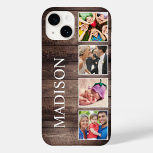 Custom Photo Collage Rustic Farmhouse Family Case-Mate iPhone 14 Case