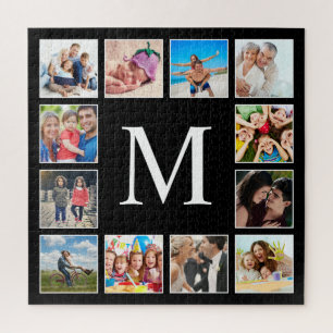 Custom Photo Collage Rustic Farmhouse Family Jigsa Jigsaw Puzzle