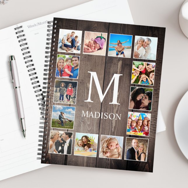 Custom Photo Collage Rustic Farmhouse Family Planner (Creator Uploaded)