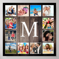 Custom Photo Collage Rustic Farmhouse Family