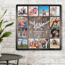 Custom Photo Collage Rustic Farmhouse Love Family
