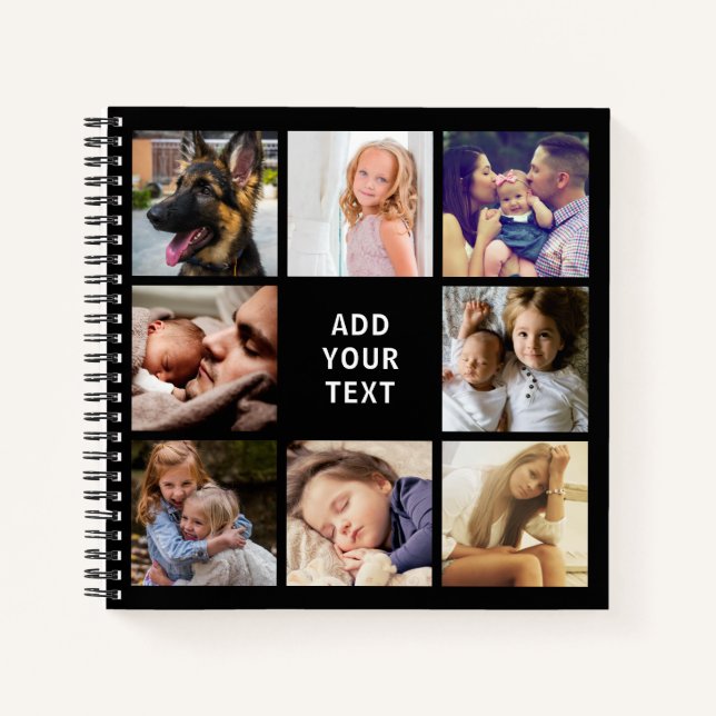 Custom Photo Collage Scrapbook Notebook (Front)