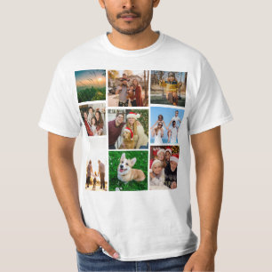Custom Photo Collage Shirt, Custom 9 Photos T-Shirt