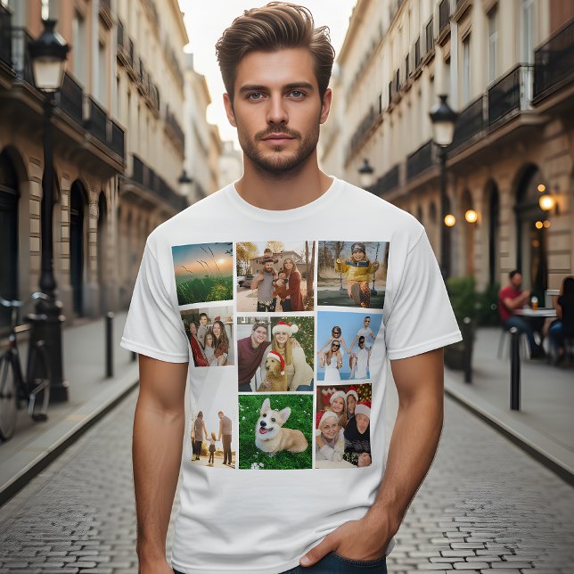 Custom Photo Collage Shirt, Custom 9 Photos   T-Shirt (Creator Uploaded)