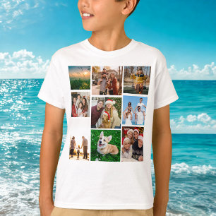 Custom Photo Collage Shirt, Custom 9 Photos   T-Shirt