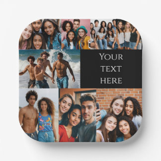 Custom Photo Collage teen Paper Plate