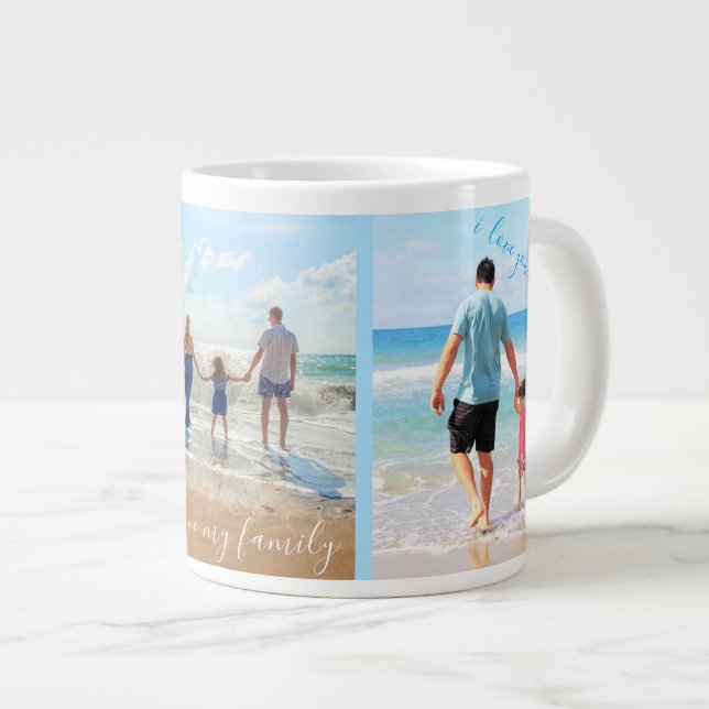 Custom Photo Collage Text Mug Your Family Gift (Front Right)