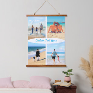 Custom Photo Collage Text Your Favourite Photos Hanging Tapestry