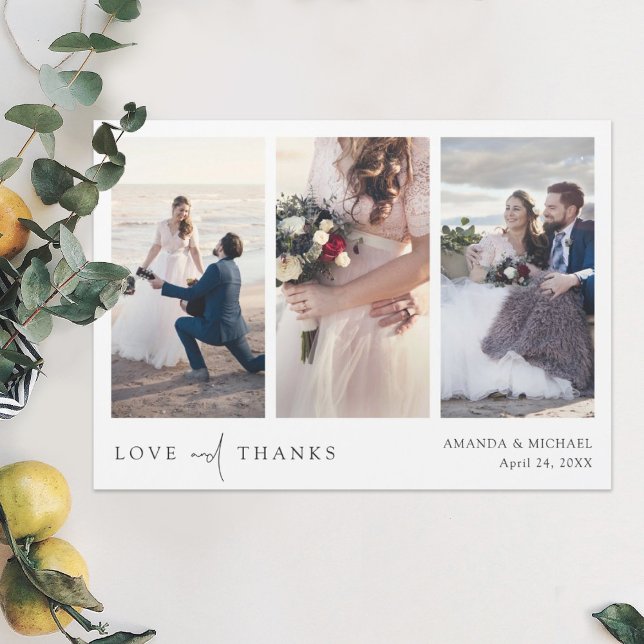 Custom Photo Collage Wedding Thank You Magnet (Creator Uploaded)