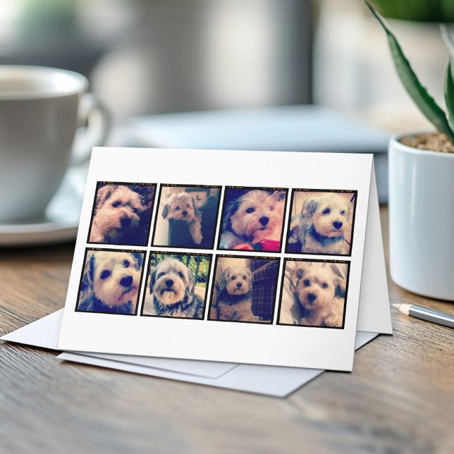 Custom Photo Collage with Square Photos Card (Custom Folded Greeting Card)