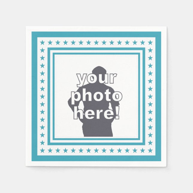 CUSTOM PHOTO & COLOR paper napkins (Front)