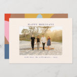Custom Photo Colourful Unique Abstract Happy Holiday Card<br><div class="desc">Wish your friends and family a Happy Holidays with these beautiful cards featuring your favourite photo and a beautiful colourful abstract design on the back.</div>