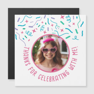 Custom Photo Confetti Birthday Party Thank You