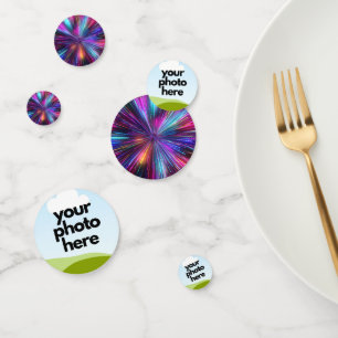 Custom Photo Confetti with Neon Accents