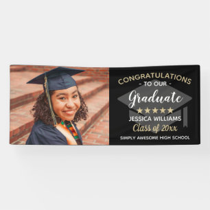 Custom Photo Congratulations Graduate Graduation Banner