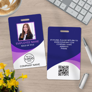Custom photo corporate employee name tags badge ID badge