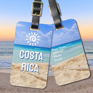 Custom Photo Costa Rica Luggage Tag