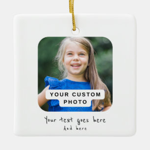 Custom photo, create your own ceramic ornament