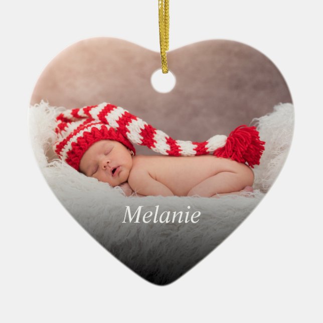 Custom Photo Create Your Own Ceramic Tree Decoration (Front)