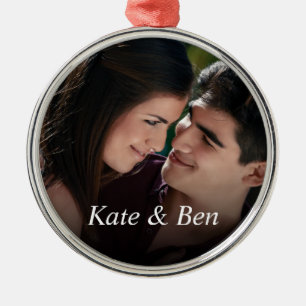 Custom Photo Create Your Own Couples Metal Tree Decoration