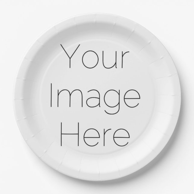 custom photo create your own disposable  paper plate (Front)
